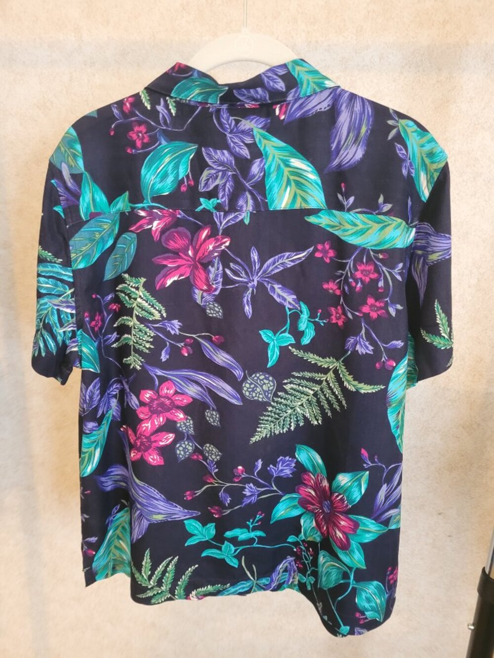Tropical Shirt Short Sleeve Hawaiin White Stag NWT Womens Size L - Picture 8 of 14